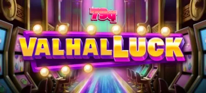 Interface de jogo do slot ValhalLuck com temática nórdica brilhante